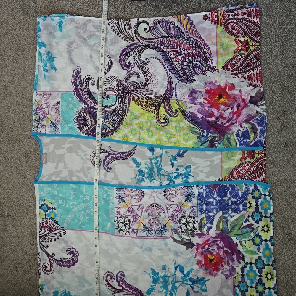 Chico's Multi-Colored Patterned Kimono - image 8